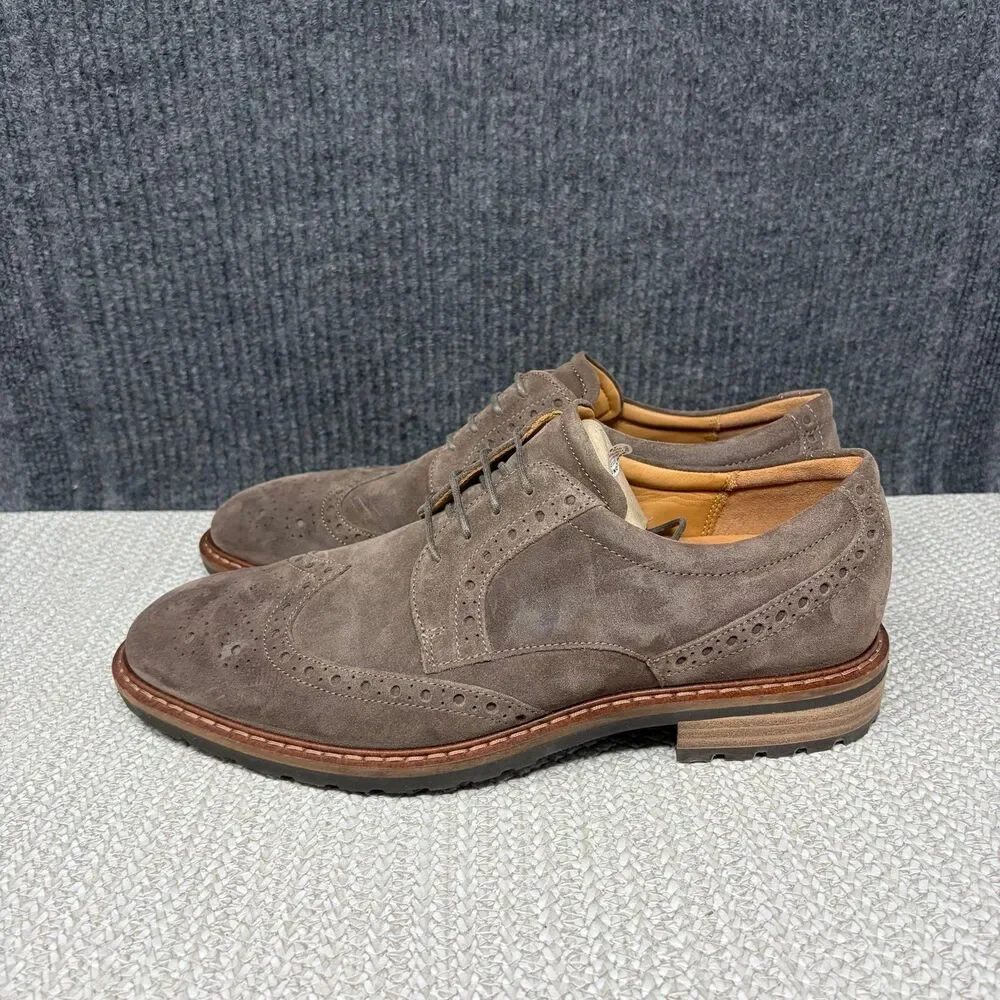 NEW Ecco Vitrus I Wingtip Derby Oxford Dress Shoes Brown Suede Mens 9 US 43 EU